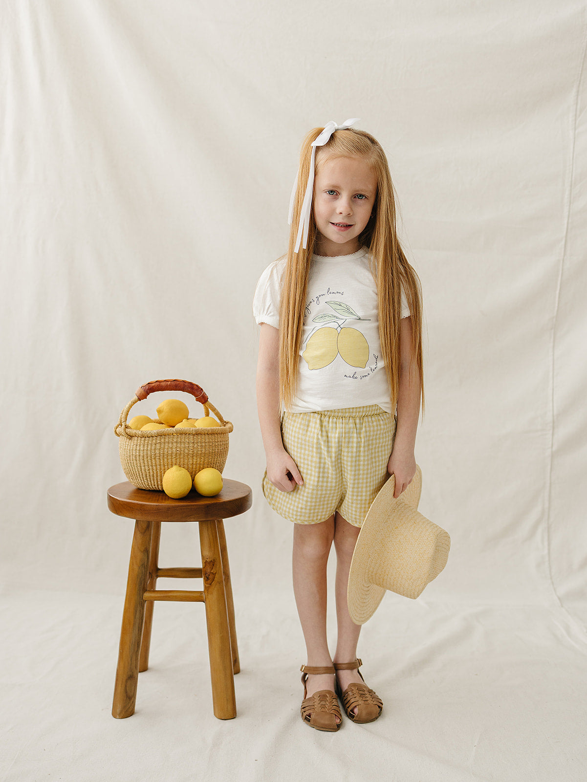 Mebie Baby Yellow Gingham Shorts
