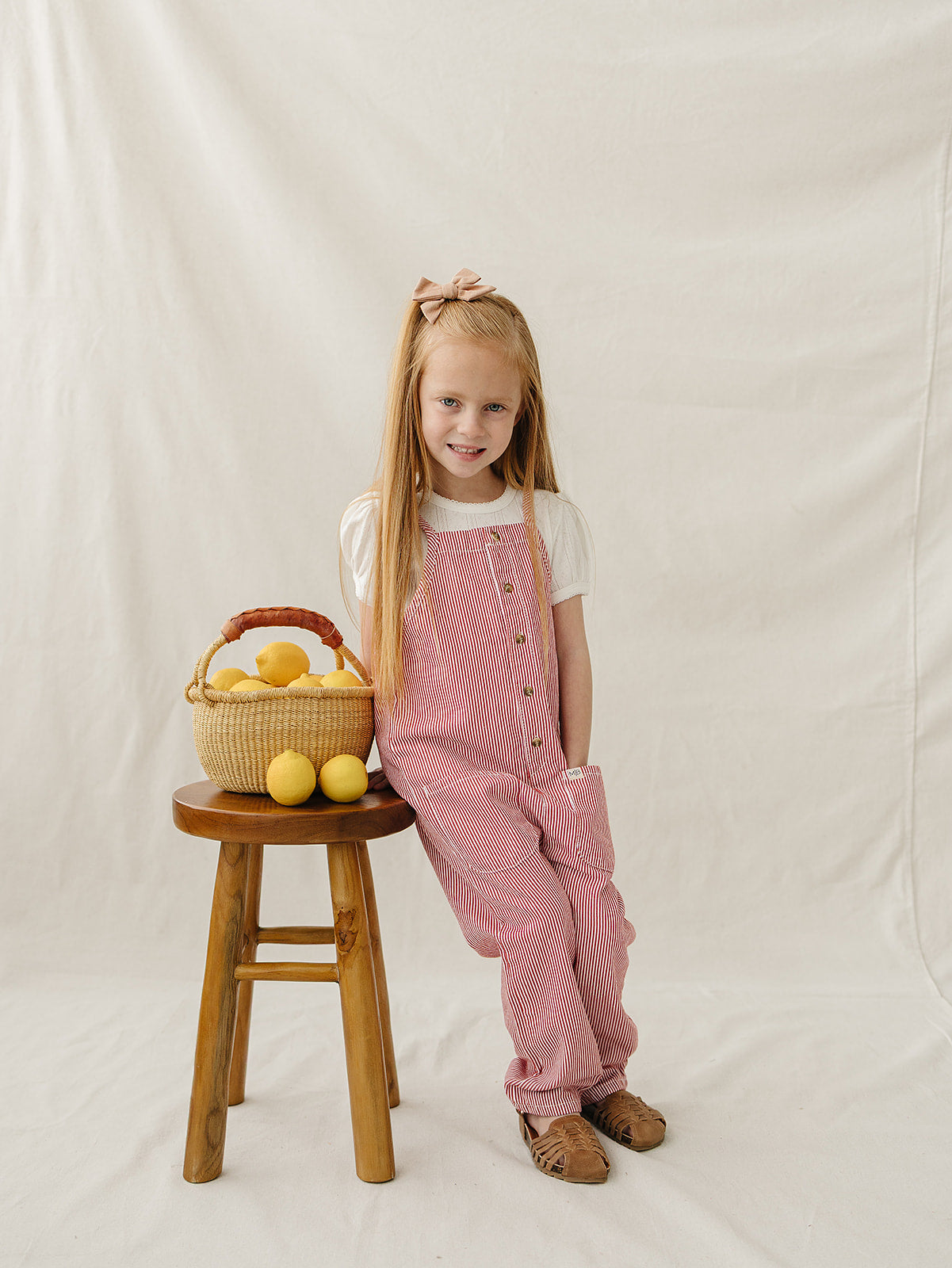 Mebie Baby Red Stripe Overalls