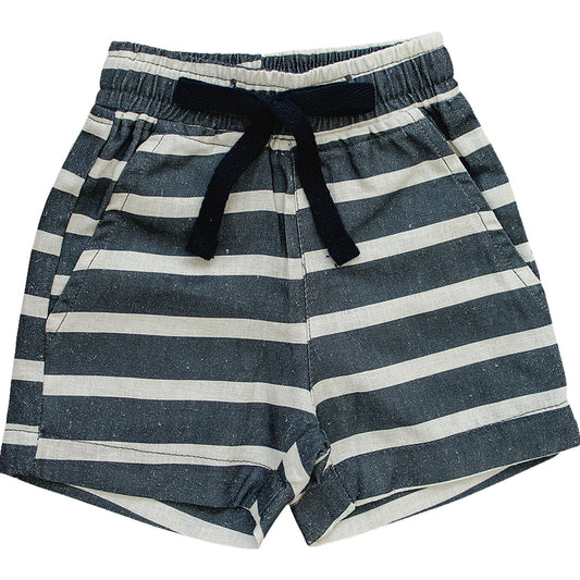 Mebie Baby Stripe Linen Cotton Shorts
