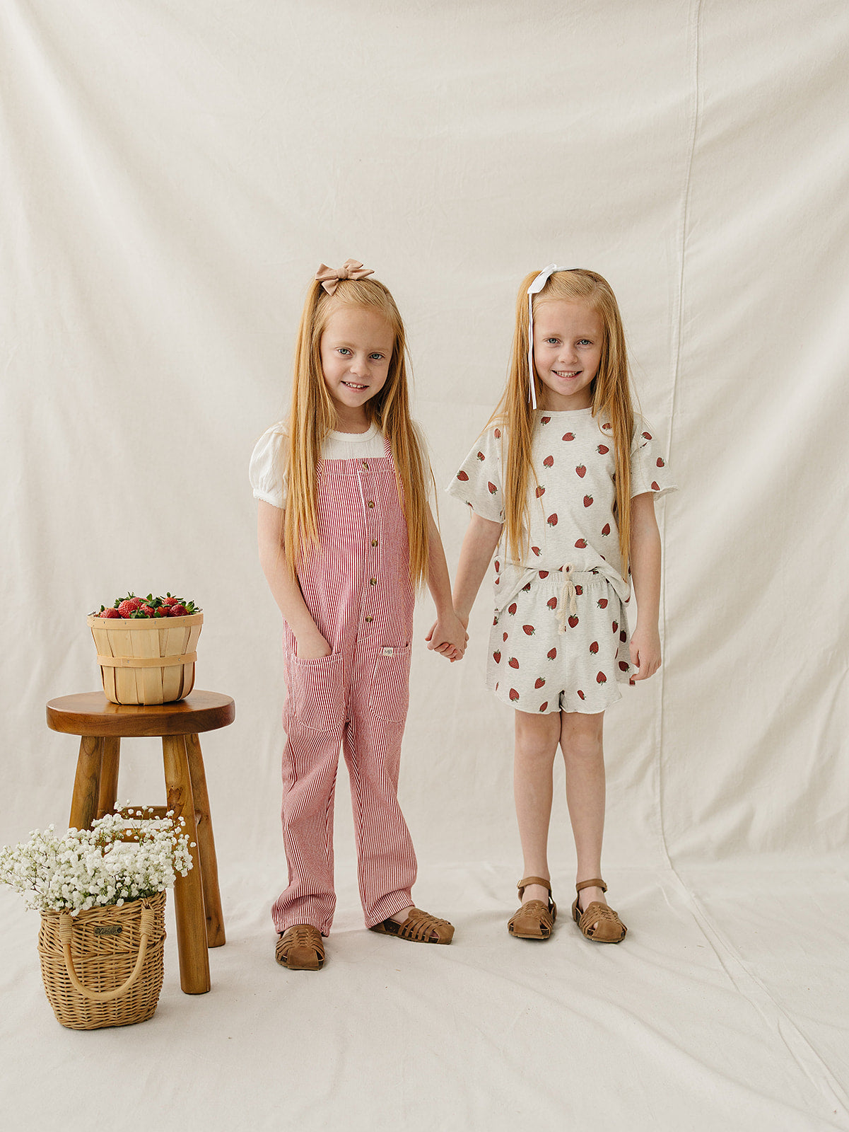 Mebie Baby Red Stripe Overalls