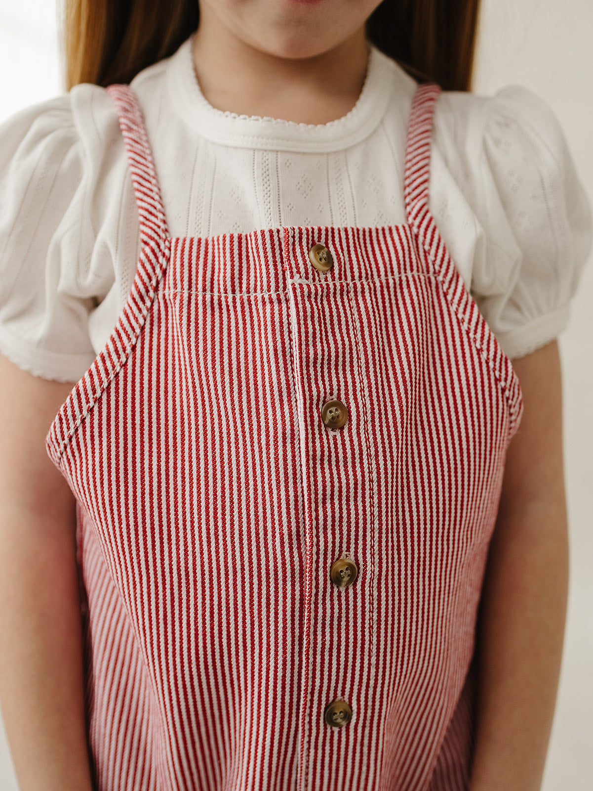Mebie Baby Red Stripe Overalls