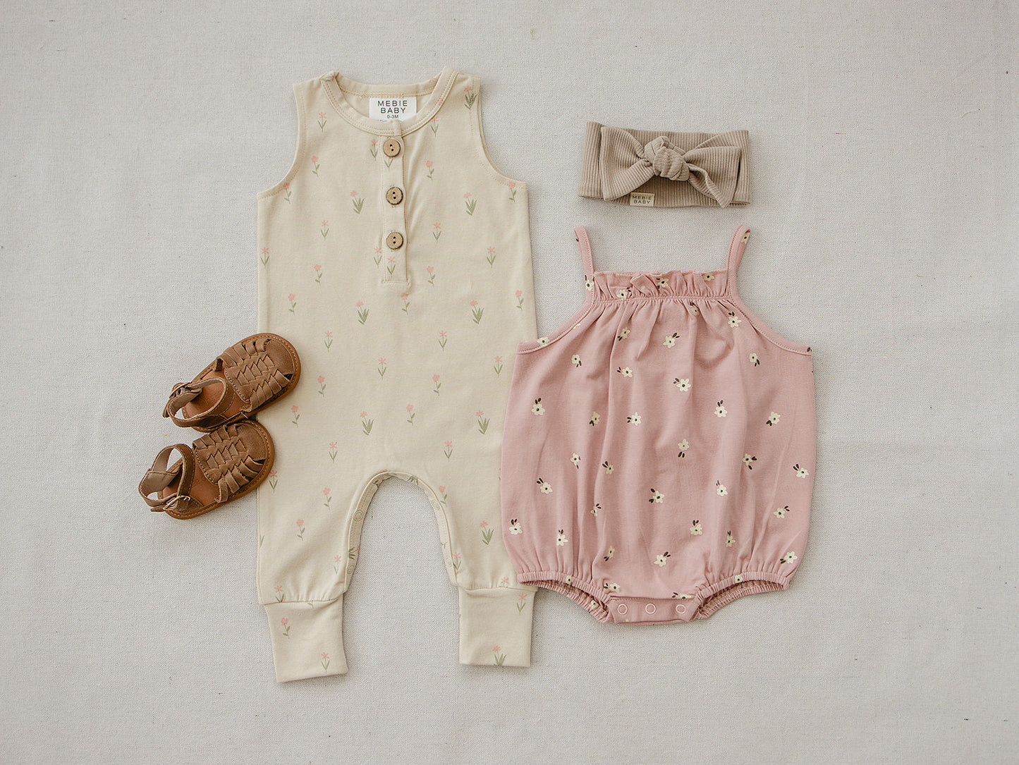 Mebie Baby Tank Romper - Daisy