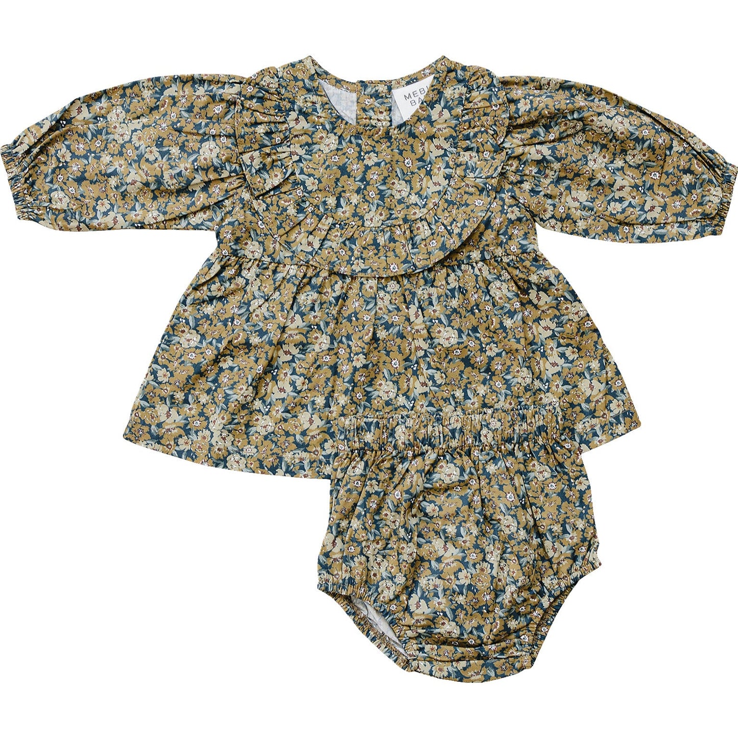 Mebie Baby Venetian Floral Ruffle Dress