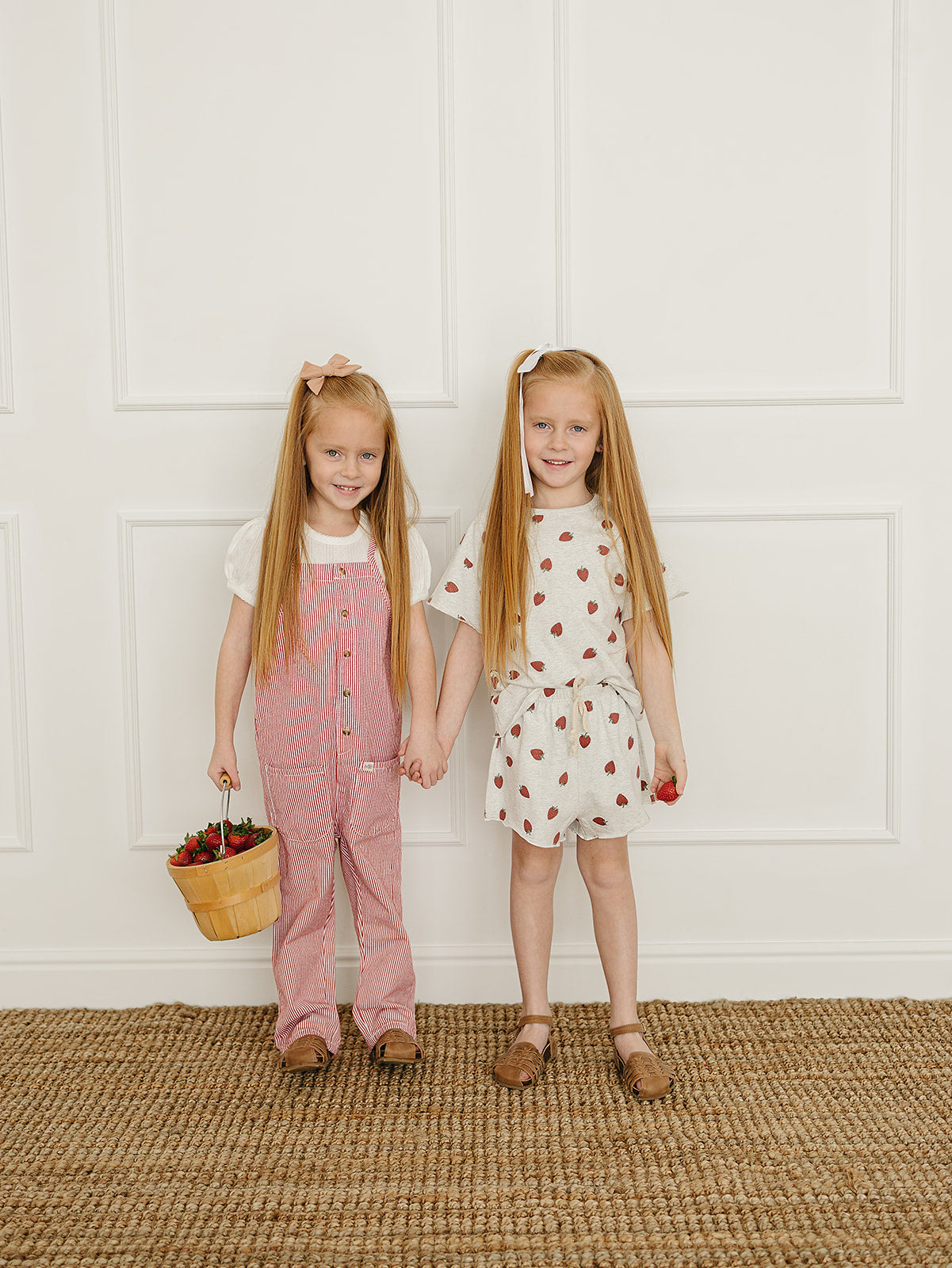 Mebie Baby Red Stripe Overalls