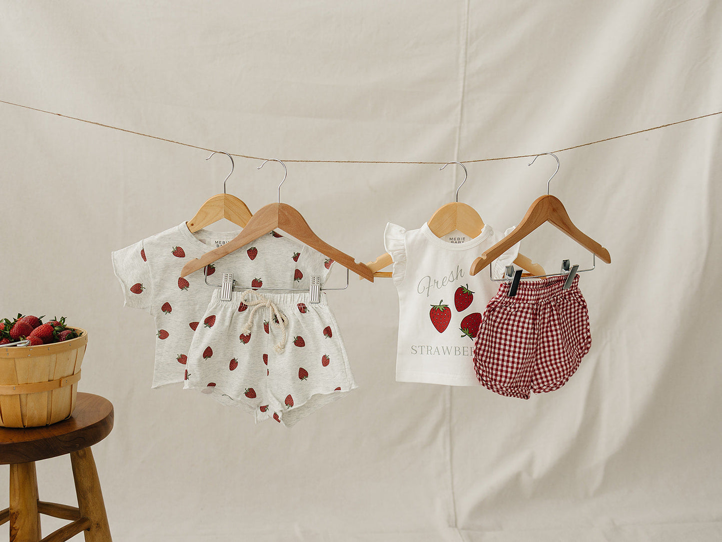 Mebie Baby Strawberry Short Set