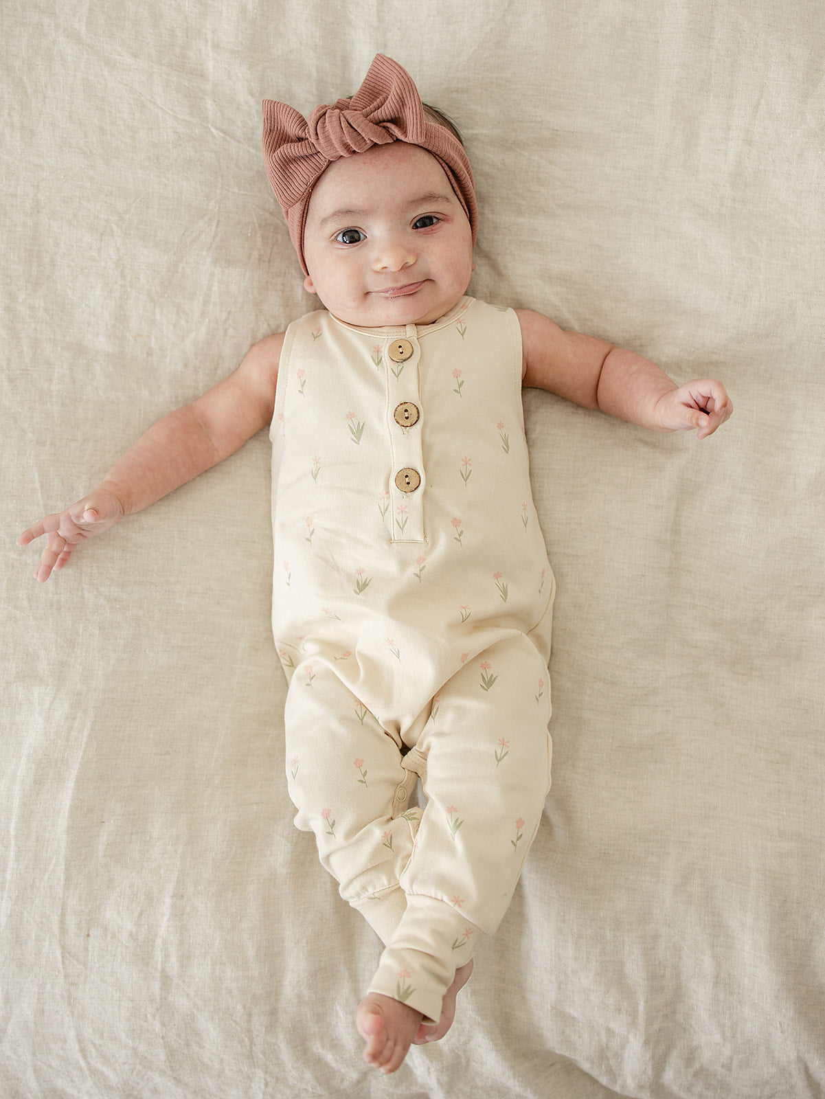 Mebie Baby Tank Romper - Daisy