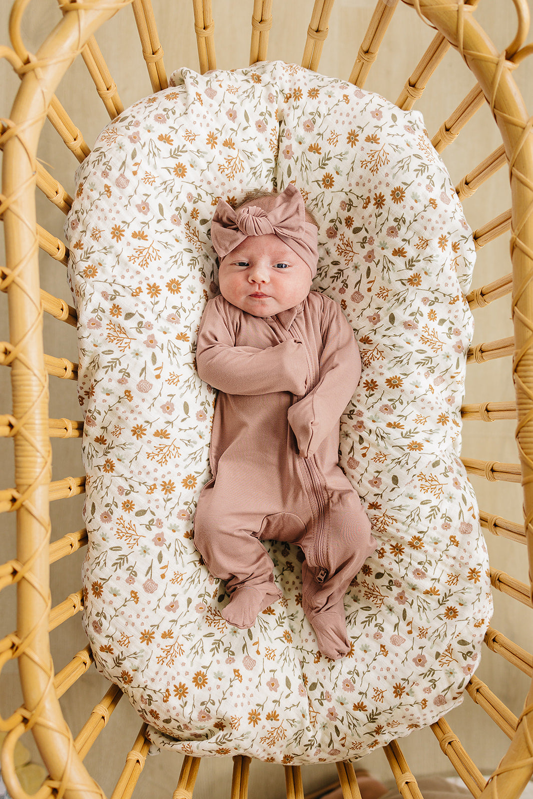 Mebie Baby Bamboo Head Wrap - Dusty Rose