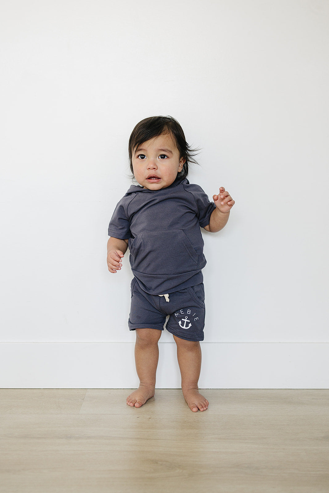 Mebie Baby Slate Hooded Tee