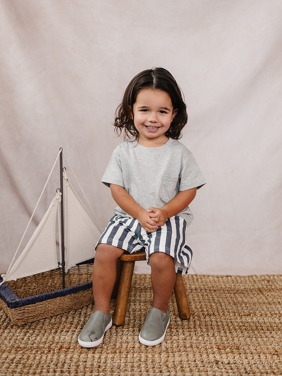 Mebie Baby Grey Pocket Tee