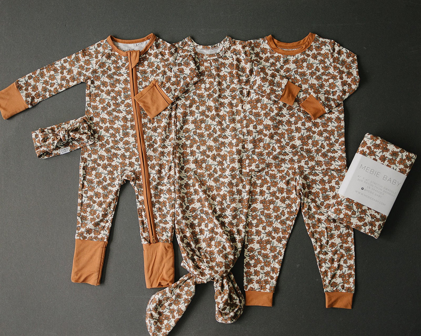 Mebie Baby Bamboo Romper - Cream Magnolia - Atara & Co