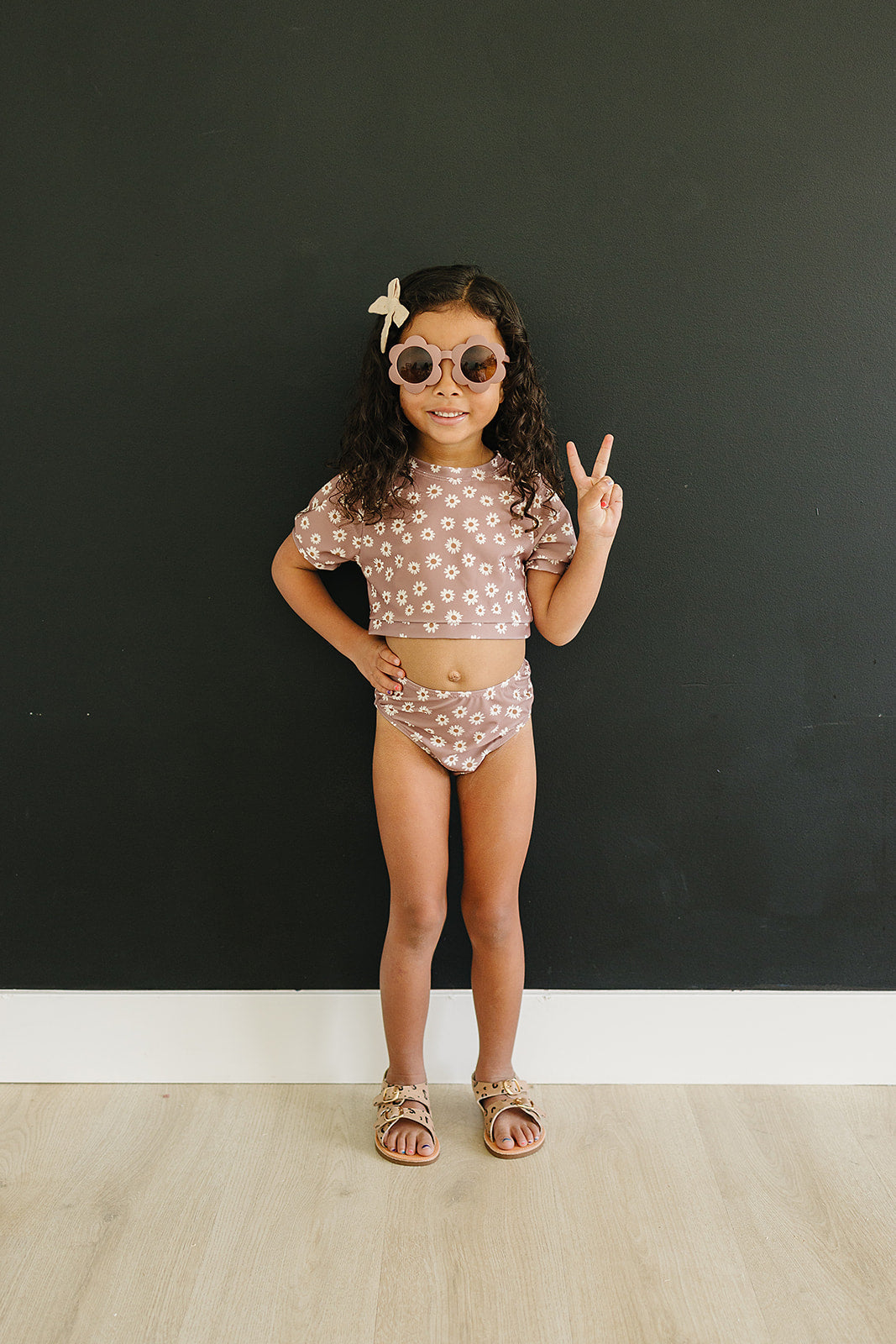 Mebie Baby Short Sleeve Bikini Set - Daisy
