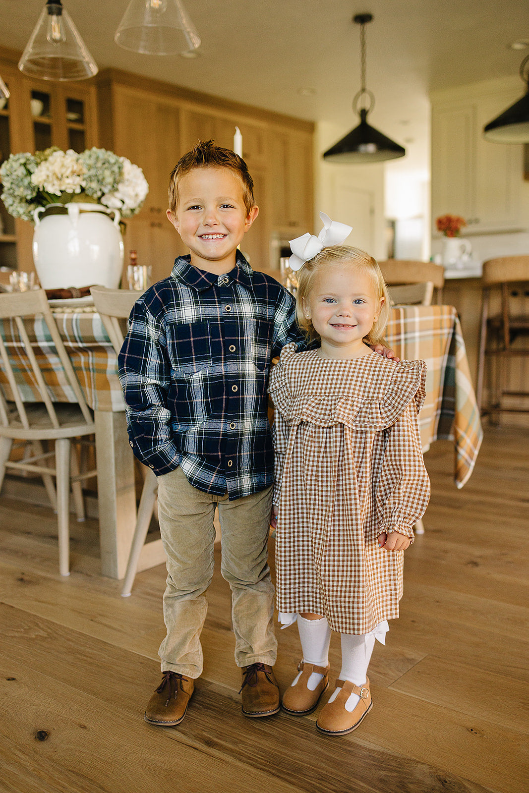 Mebie Baby Navy Plaid Button Up Shirt