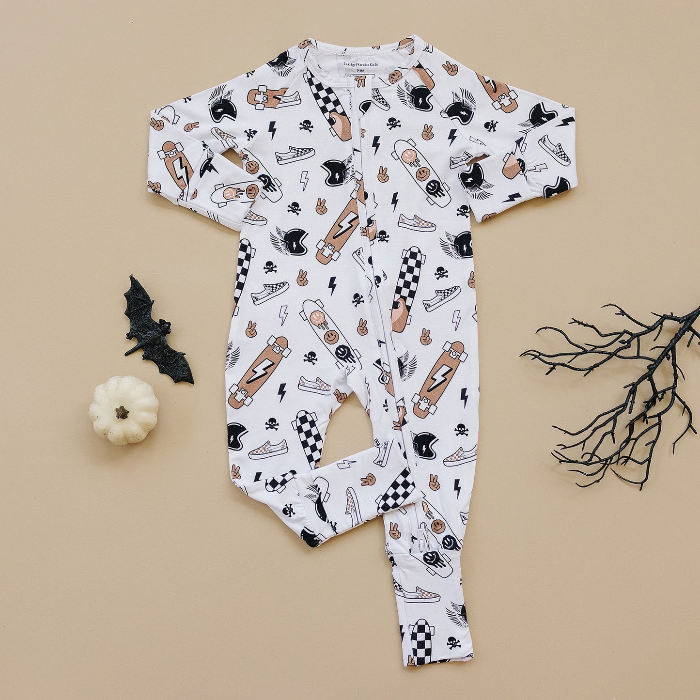 LPK Bamboo Zip Romper - Sk8er