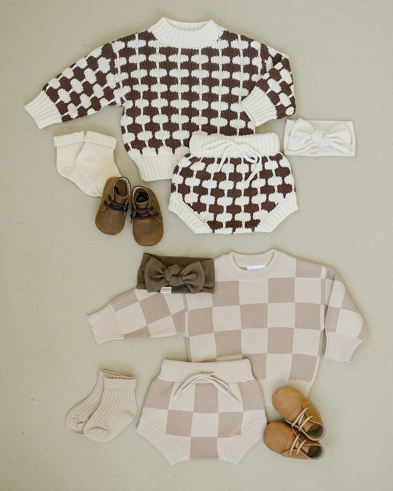 Mebie Baby Checkered Knit Bloomers