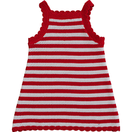 Mebie Baby Red Stripe Knit Cover-Up Dress