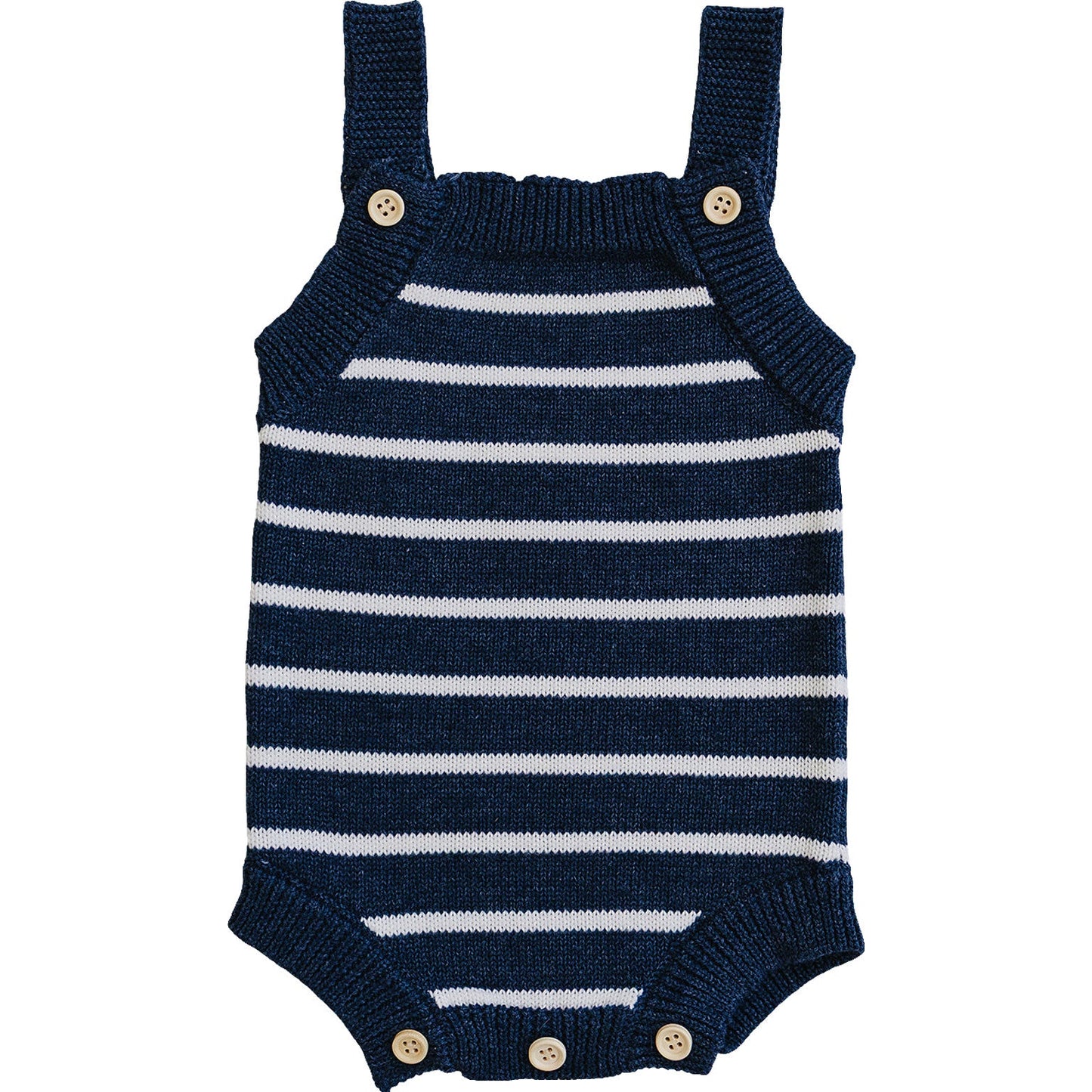 Mebie Baby Nautical Stripe Knit Bubble Romper