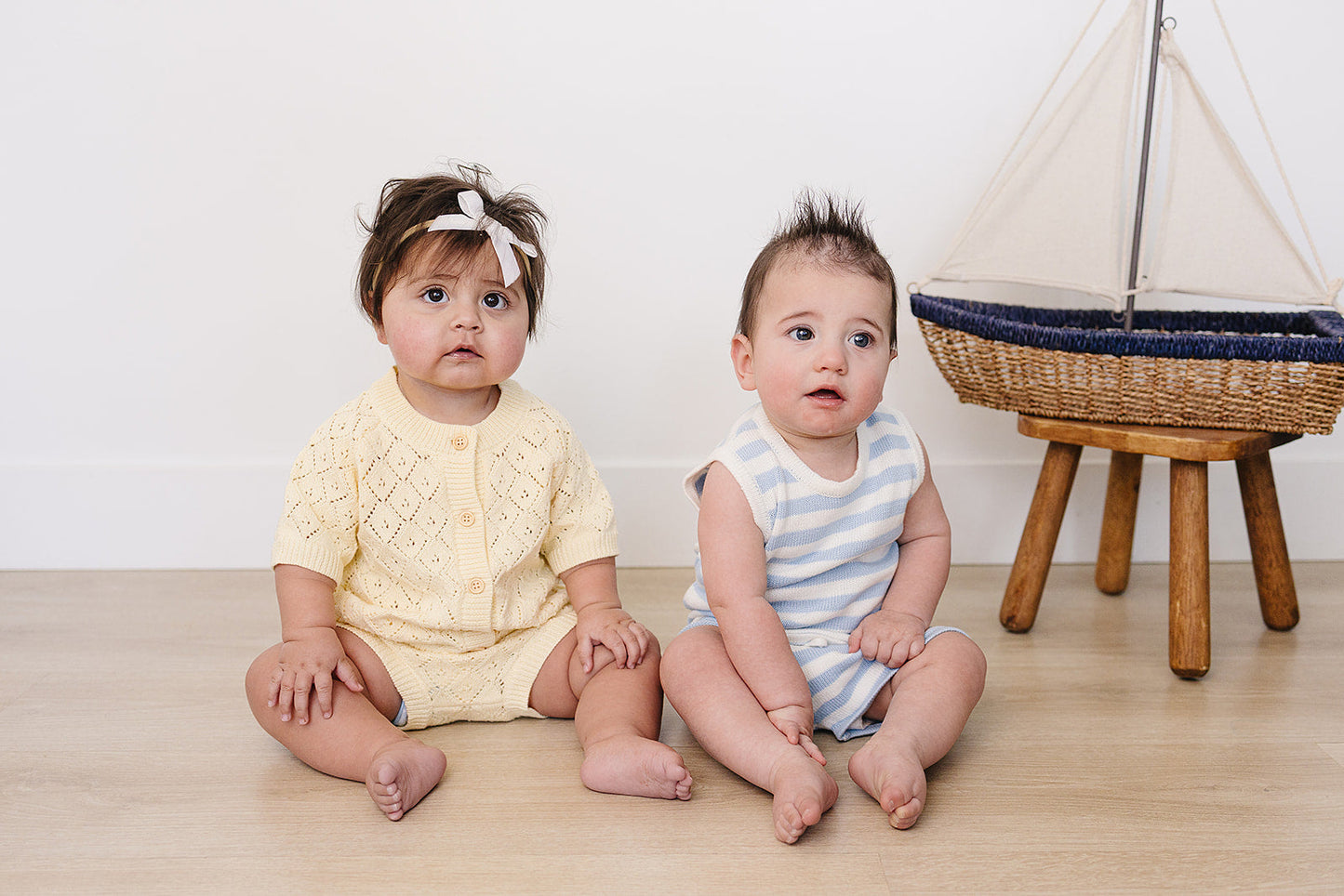 Mebie Baby Yellow Cardigan Bloomer Set