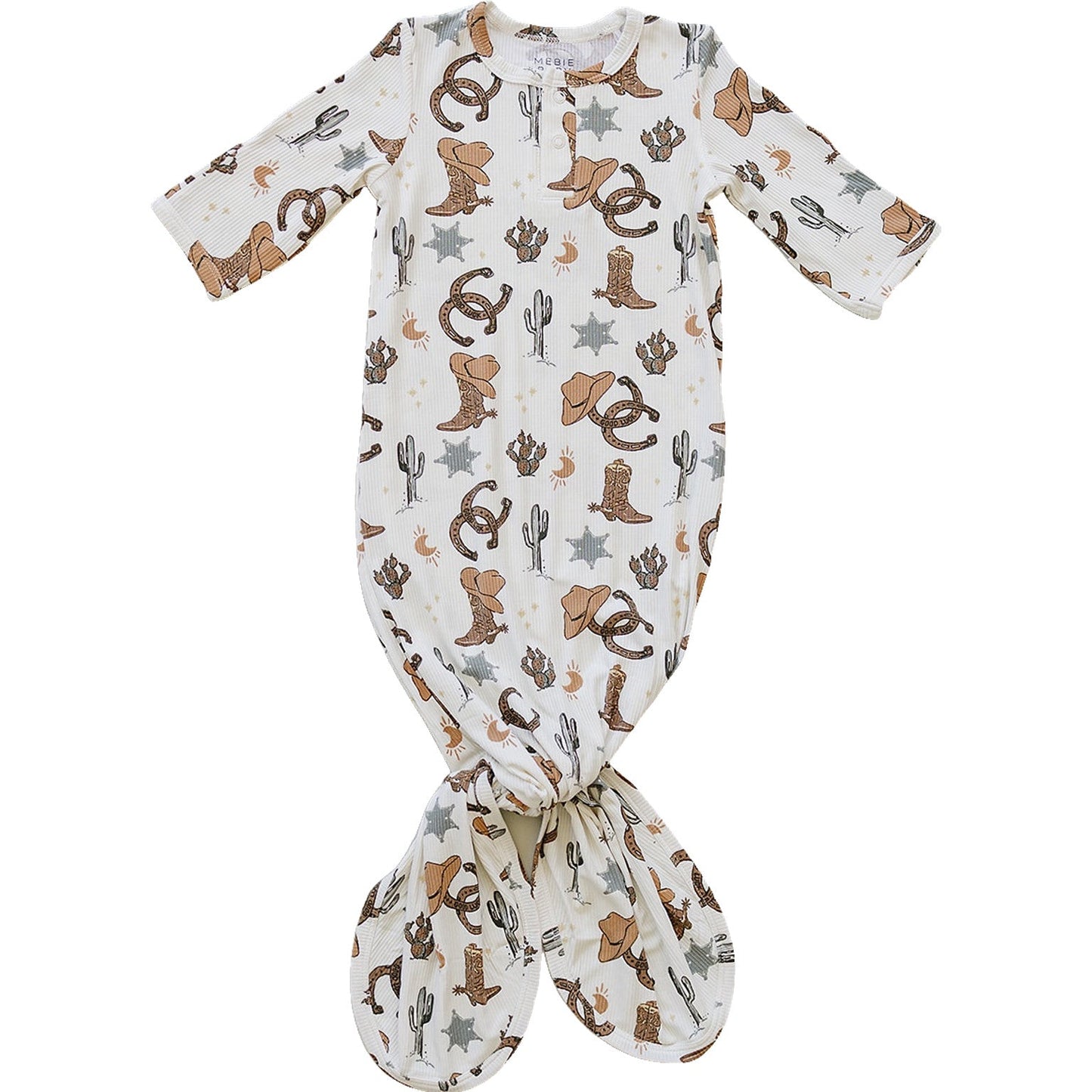 Mebie Baby Bamboo Knot Gown - Outlaw Cowboy