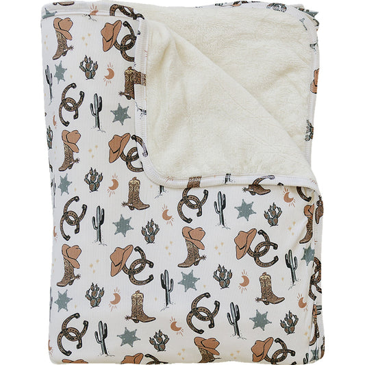 Mebie Baby Bamboo Fleece Quilt - Outlaw Cowboy