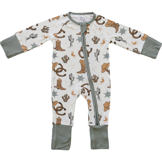 Mebie Baby Bamboo Romper - Outlaw Cowboy