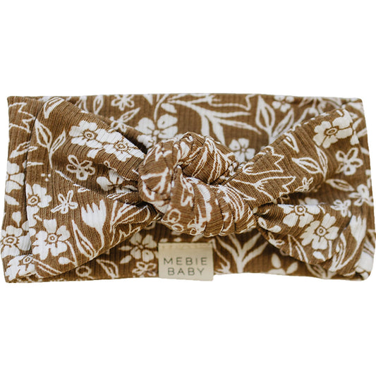 Mebie Baby Bamboo Head Wrap - Brown Floral