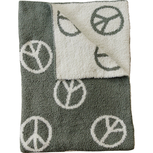 Mebie Baby Plush Blanket - Peace