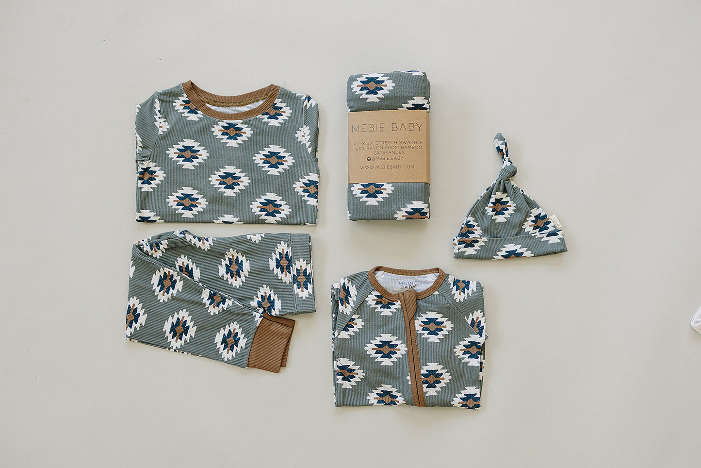 Mebie Baby Newborn Knot Hat - Southwest Aztec