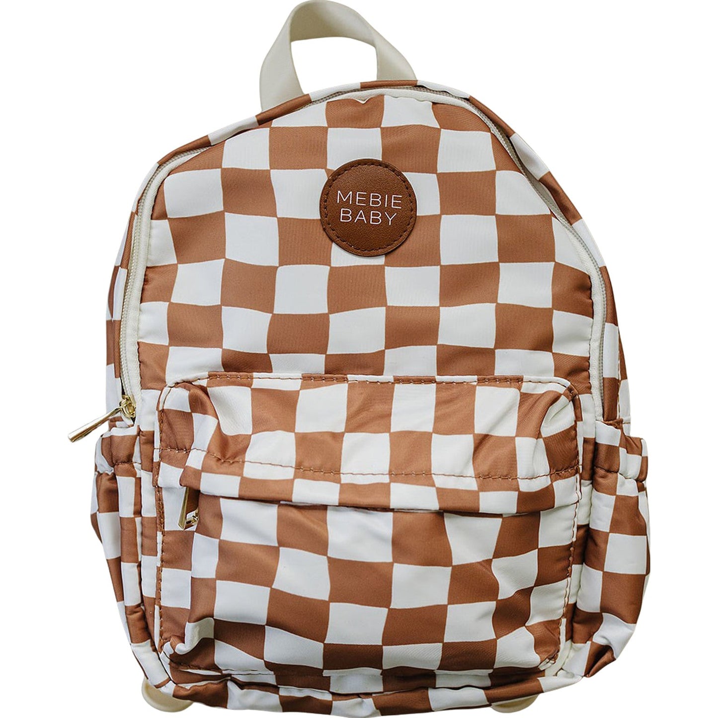 Mebie Baby Mini Backpack - Rust Wavy Checkered