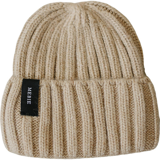 Mebie Baby Tan Chunky Knit Beanie