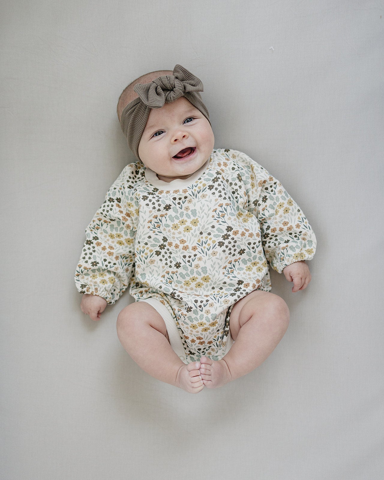 Mebie Baby Bloom French Terry Bodysuit - Atara & Co