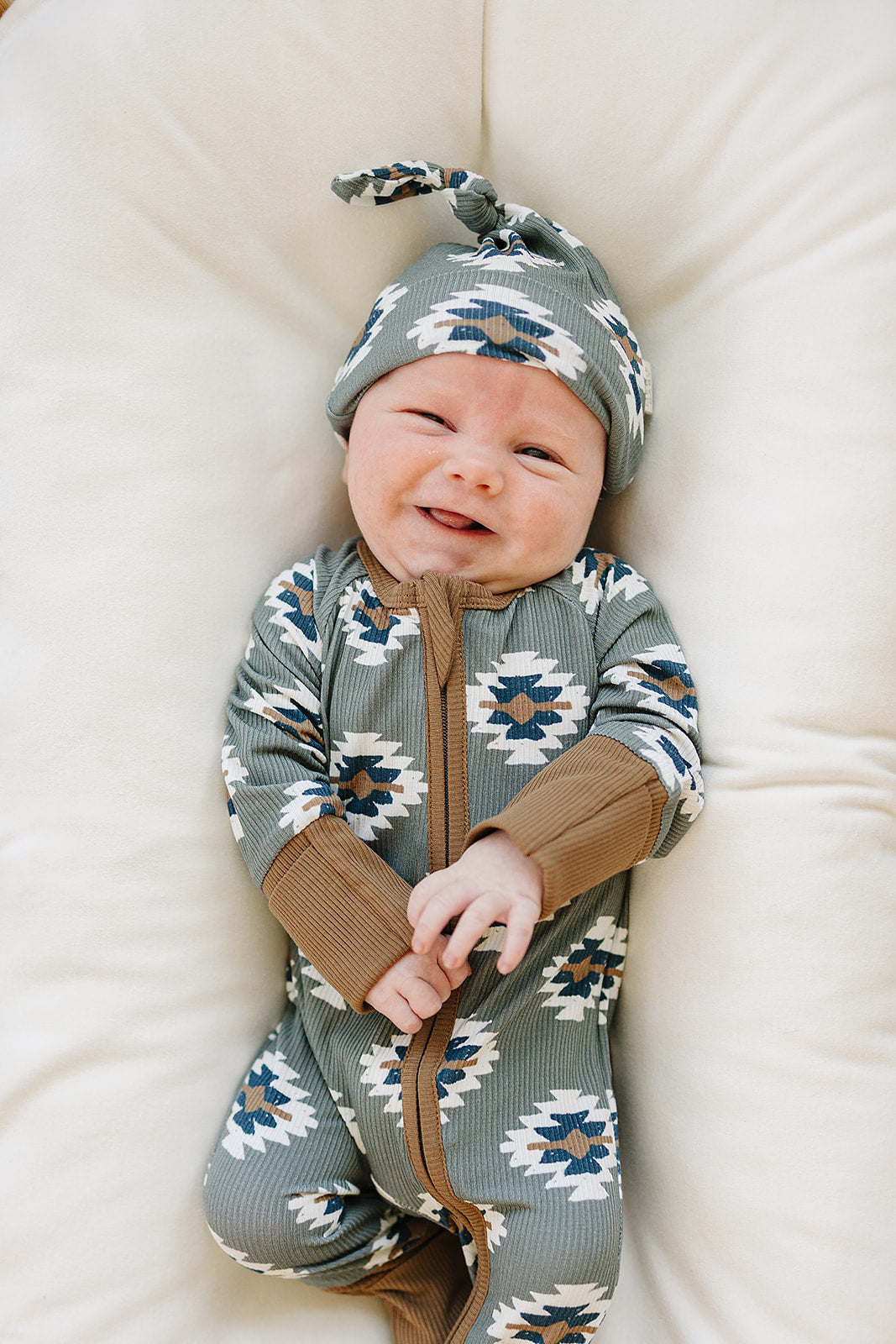 Mebie Baby Newborn Knot Hat - Southwest Aztec