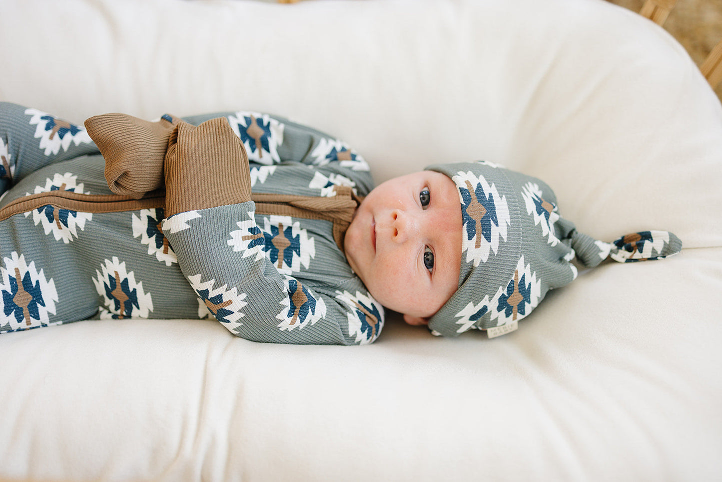 Mebie Baby Newborn Knot Hat - Southwest Aztec