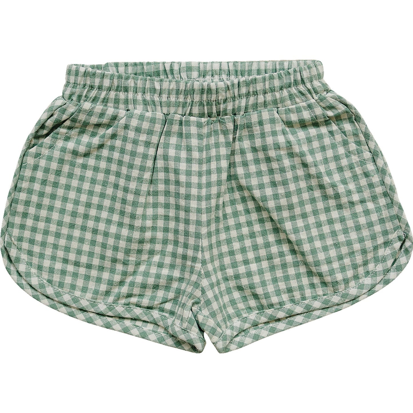 Mebie Baby Gingham Shorts - Green