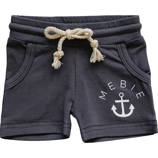 Mebie Baby Slate Pocket Cotton Shorts