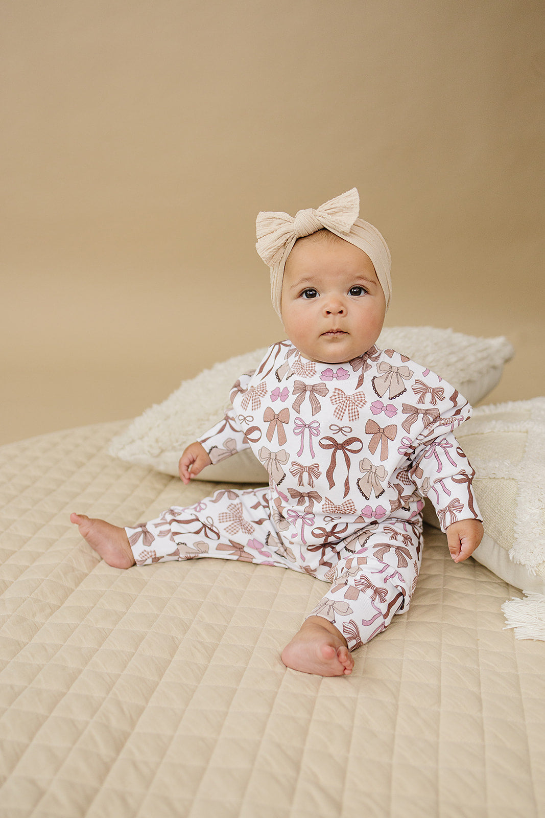 LPK Jogger Set - Mocha Bows