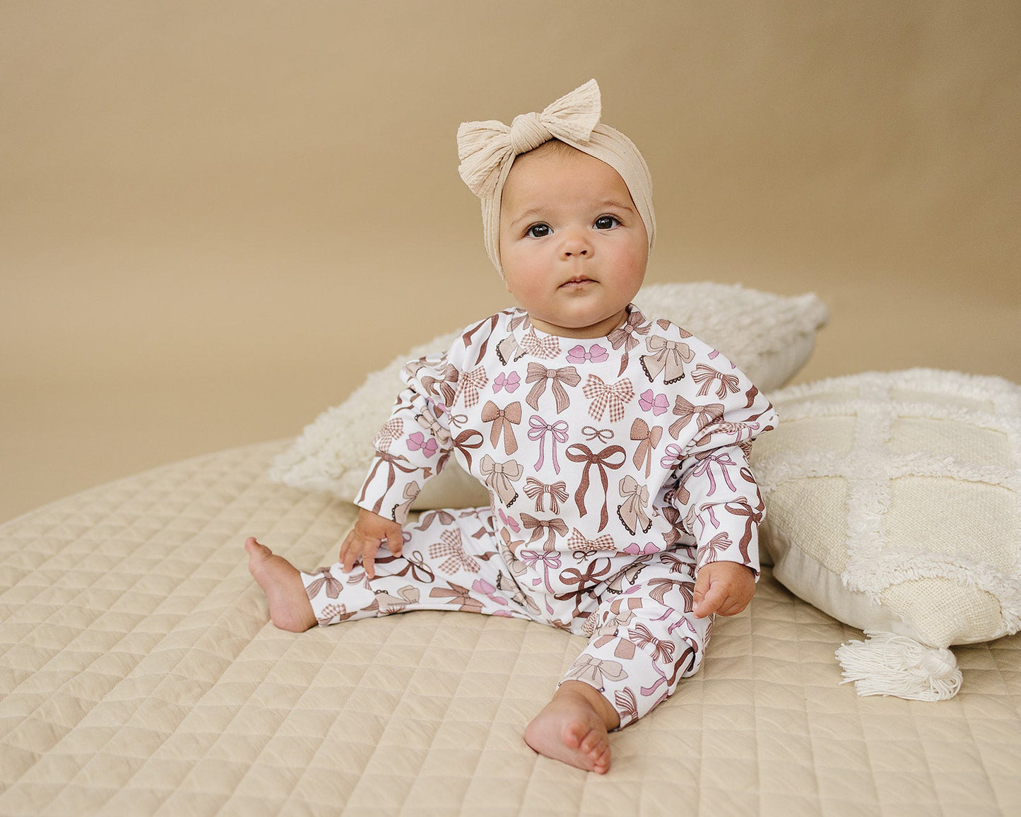 LPK Jogger Set - Mocha Bows