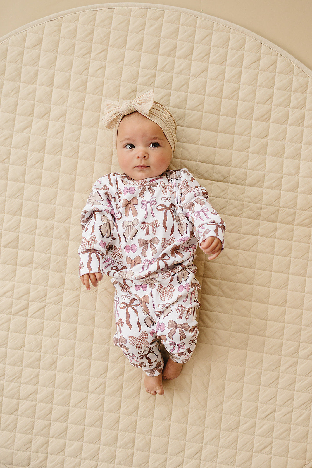 LPK Jogger Set - Mocha Bows