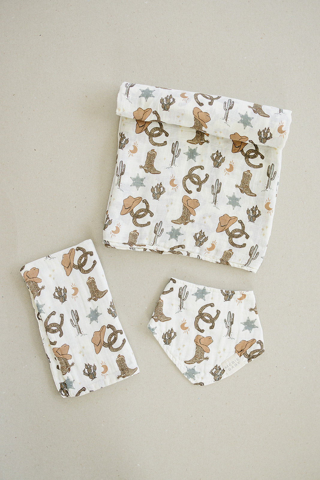 Mebie Baby Muslin Swaddle - Outlaw Cowboy