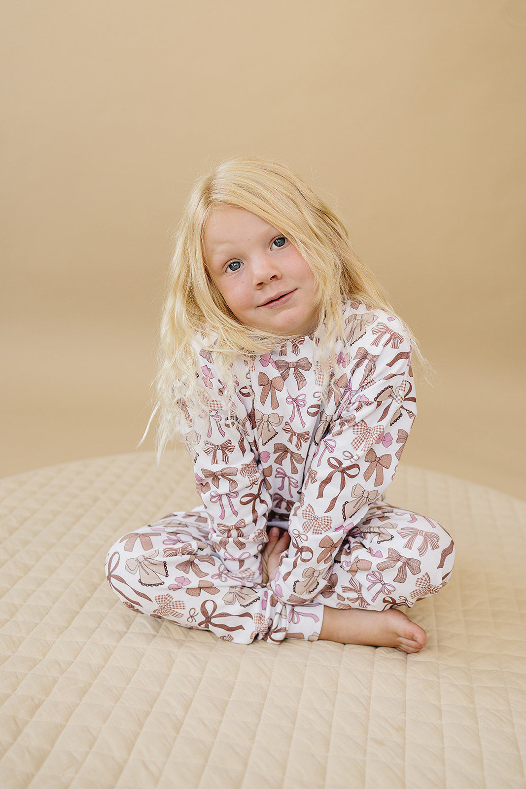 LPK Jogger Set - Mocha Bows