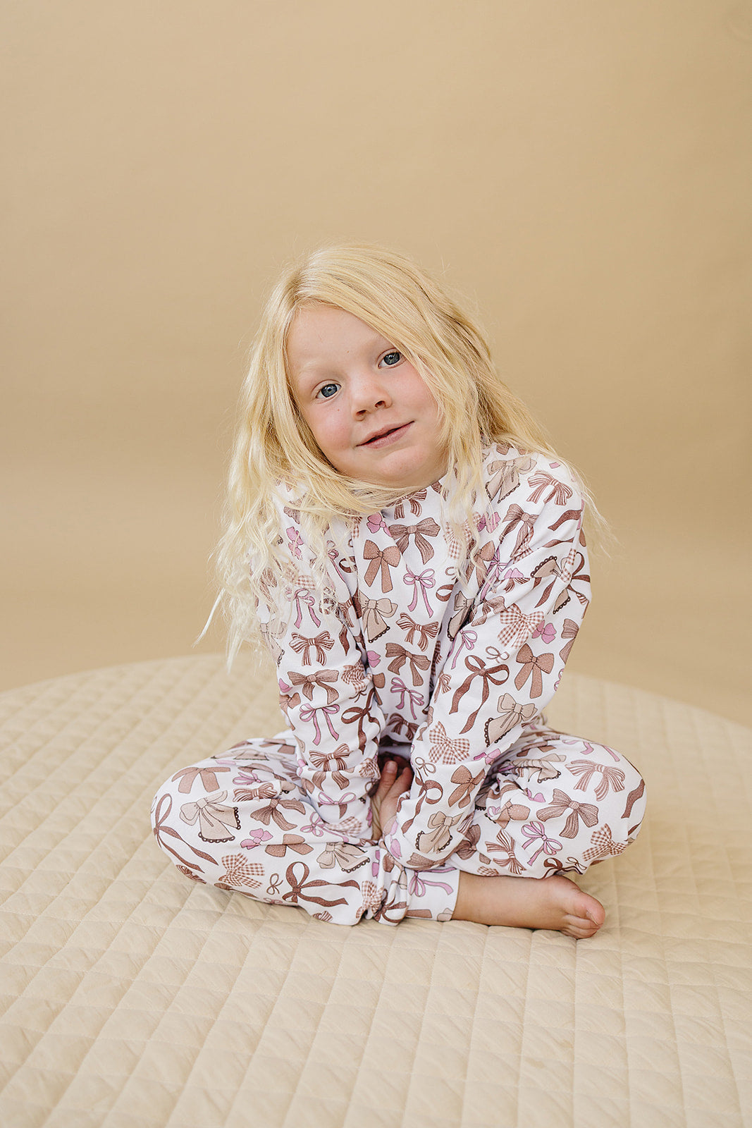 LPK Jogger Set - Mocha Bows