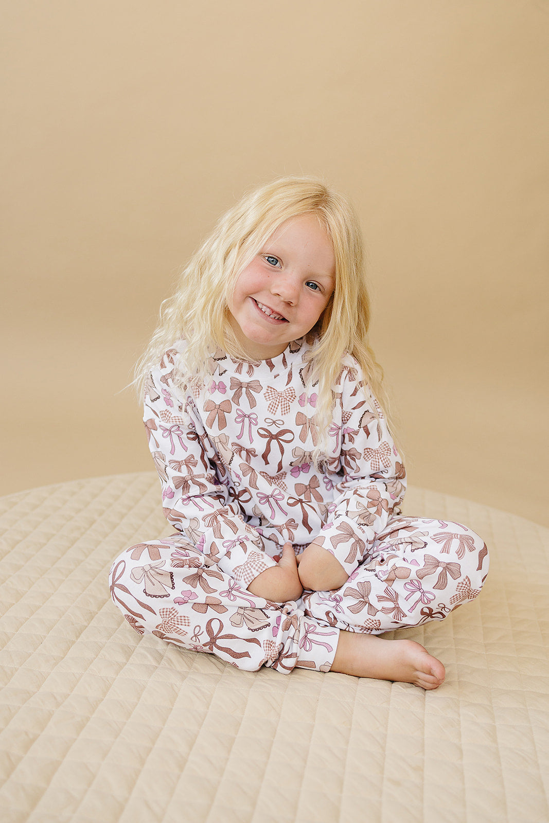 LPK Jogger Set - Mocha Bows