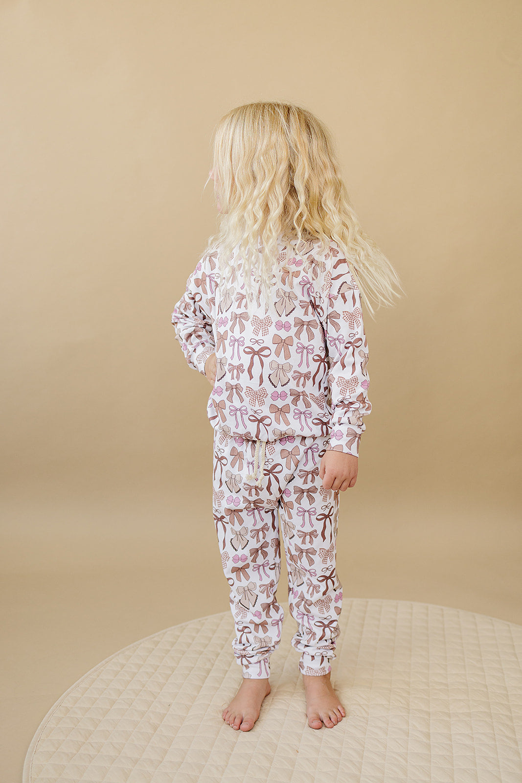 LPK Jogger Set - Mocha Bows