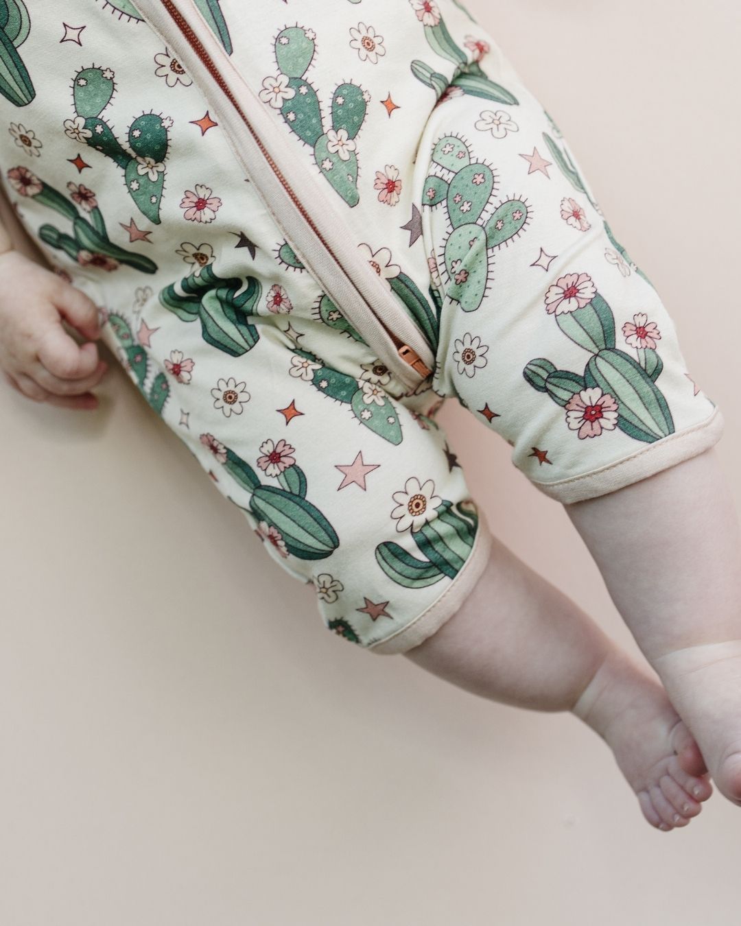 LPK Bamboo Shorty Romper - Cactus Flowers