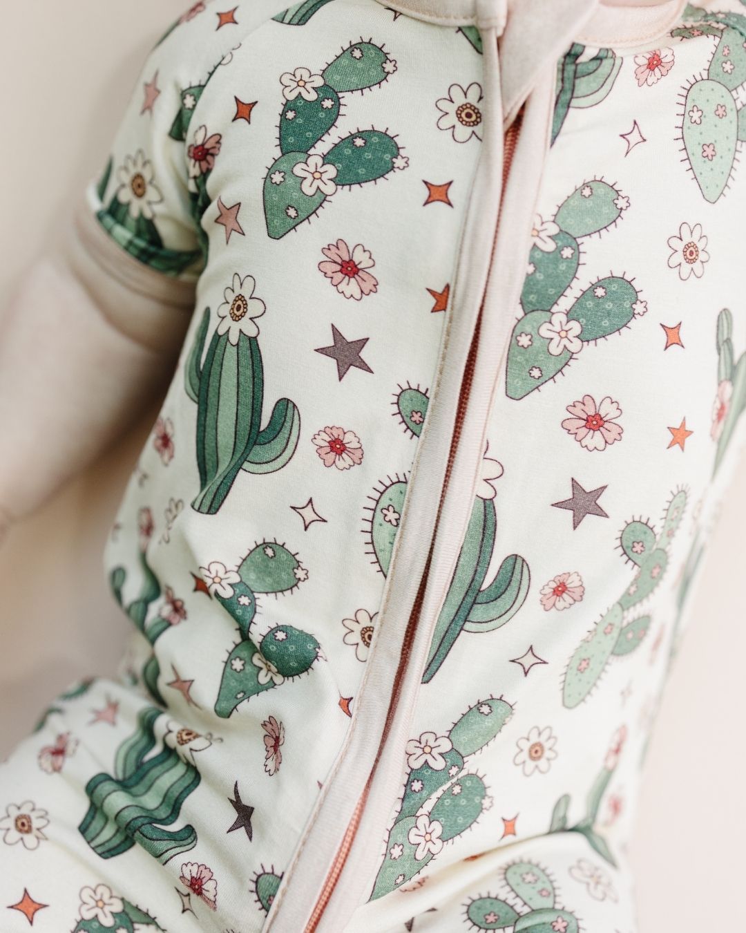 LPK Bamboo Shorty Romper - Cactus Flowers