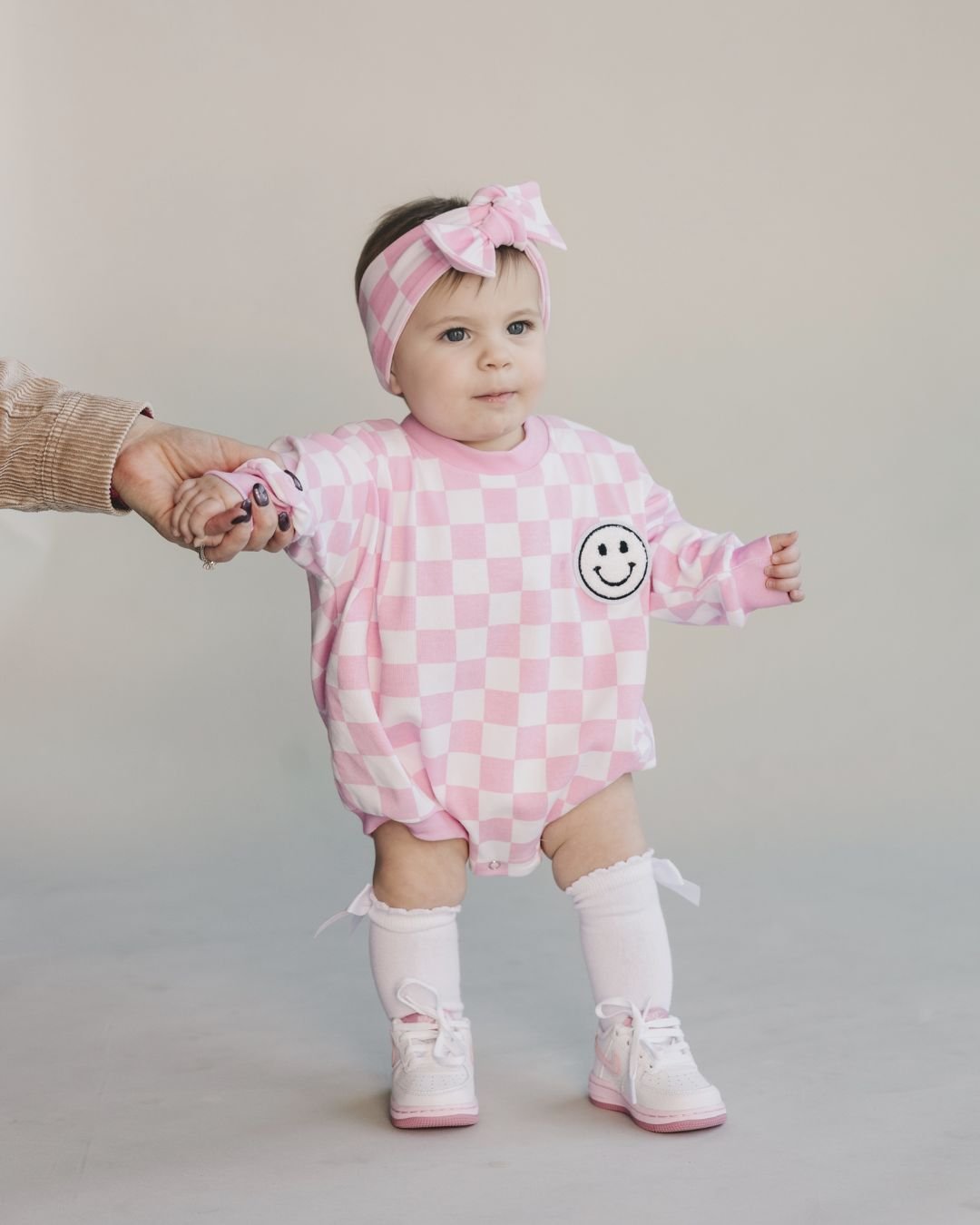 LPK Bubble Romper - Checkered Smiley