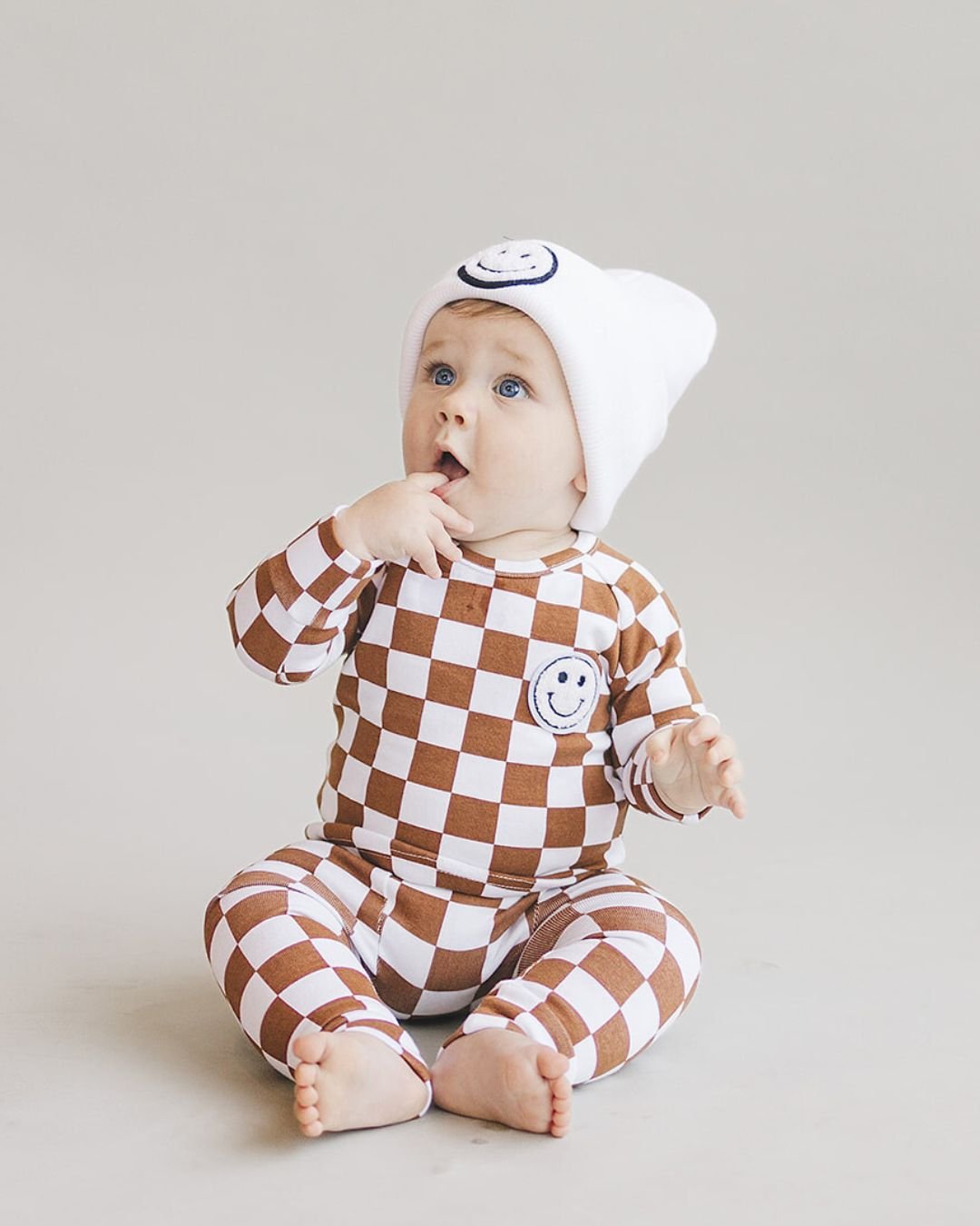 LPK Checkered Smiley Lounge Set - Copper