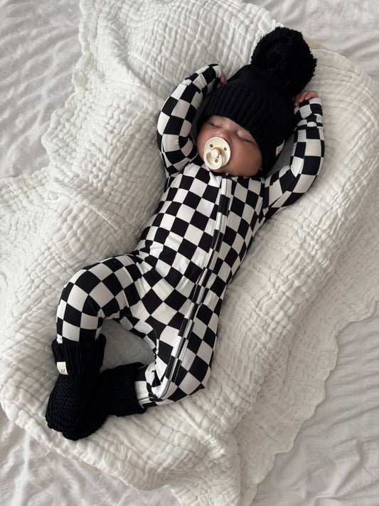 Luna + Luca Checkered Bamboo Jumpsuit
