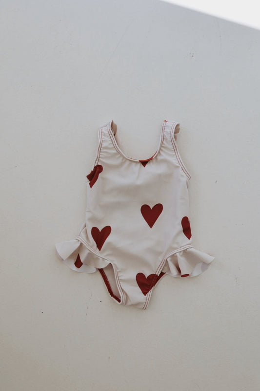 Forever French Sleeveless Swimsuit - Queen of Hearts