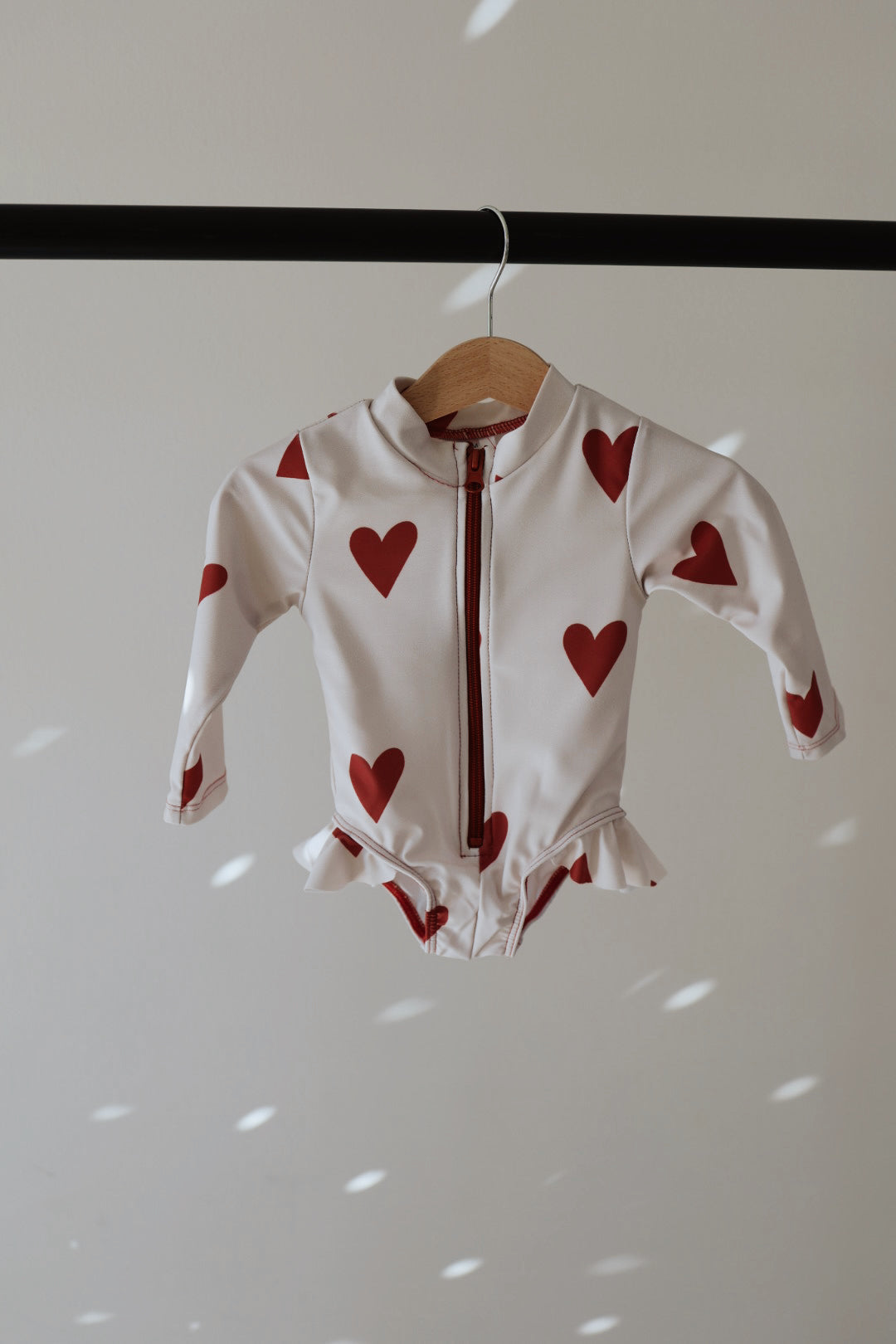 Forever French Long Sleeve Swimsuit - Queen of Hearts