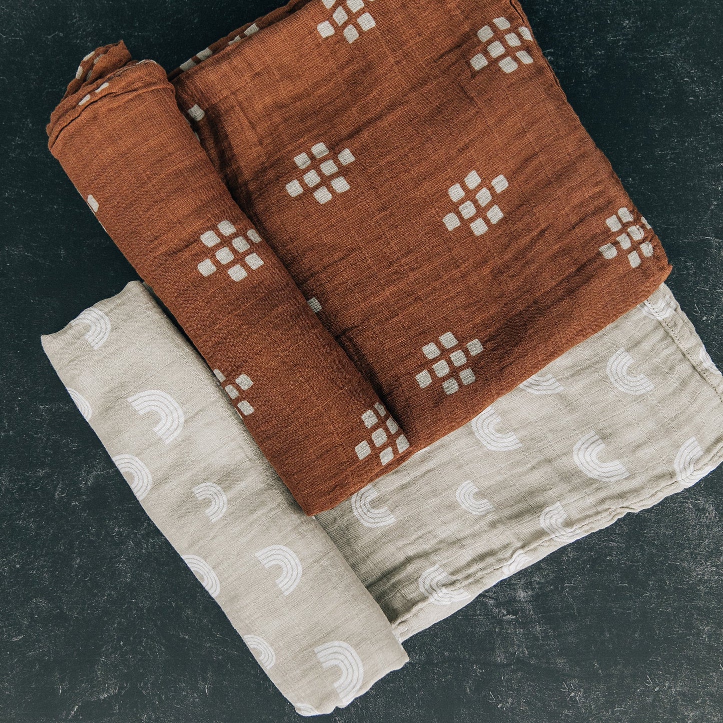 Mebie Baby Muslin Swaddle - Chestnut Textiles - Atara & Co